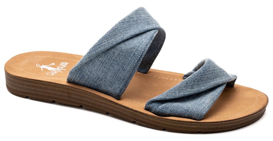 With a Twist Sandal in Denim