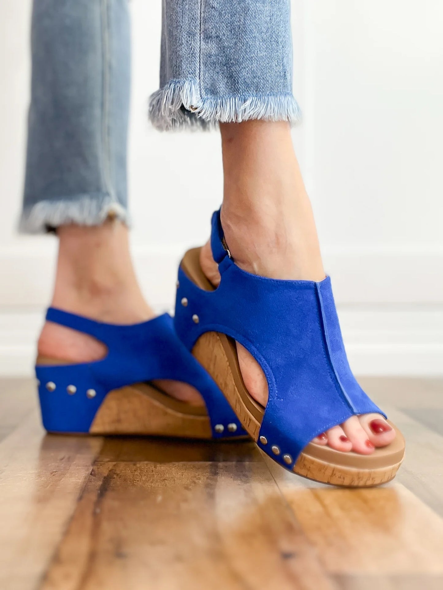 Corkys Carley Wedge Sandal - Electric Blue