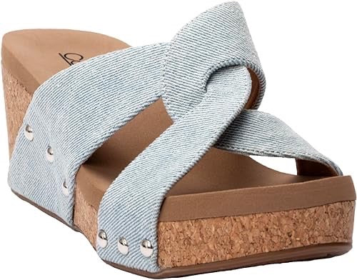 The Bonny Wedge in Blue Denim