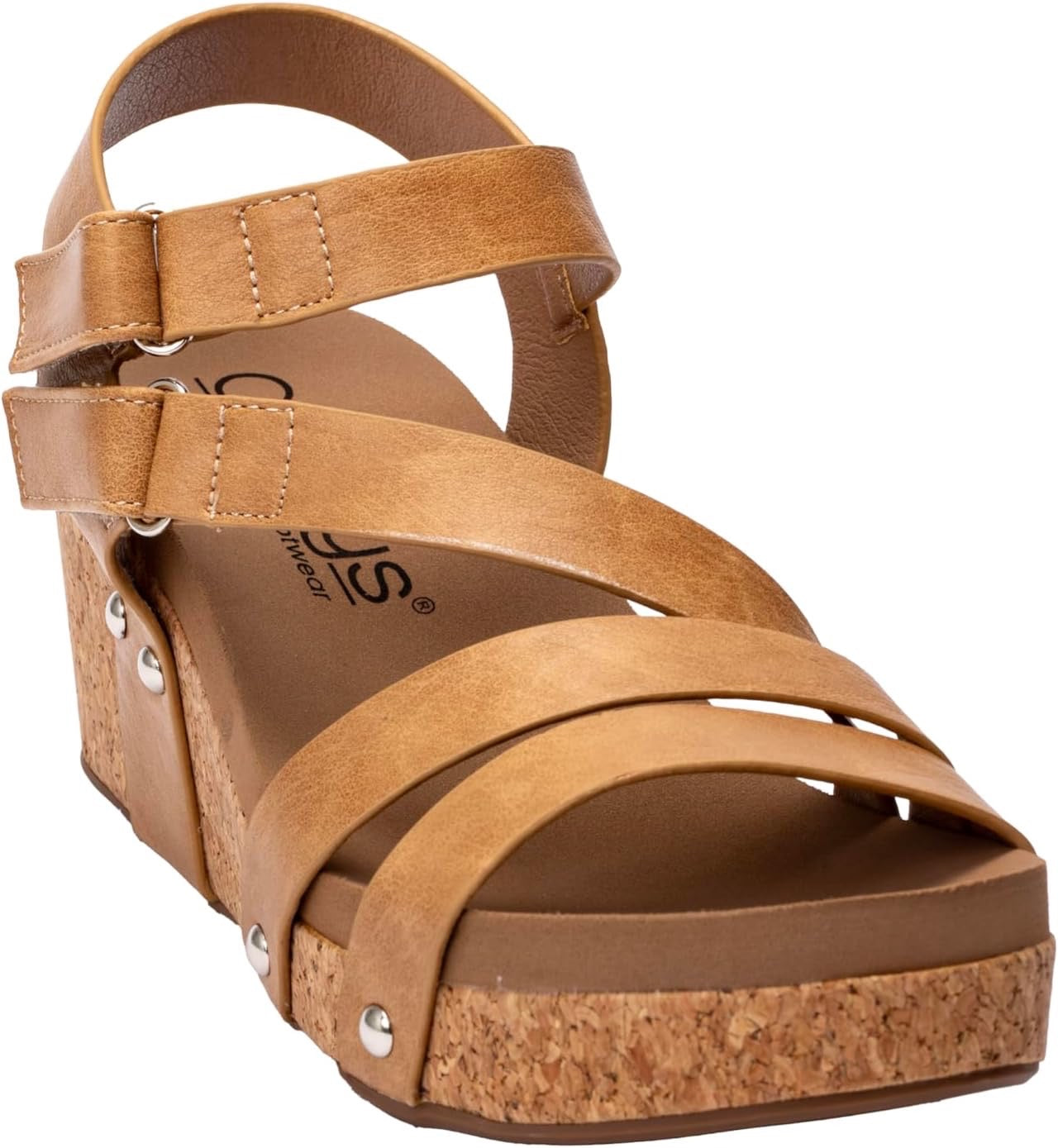 Giggle Wedge Sandal in Carmel