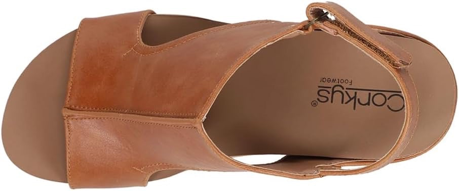 Corkys Tiffanee Wedge Sandal- Cognac