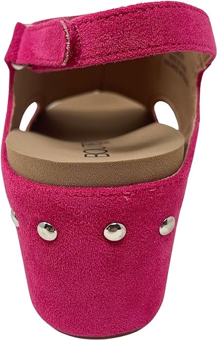 Corkys Carley Wedge Sandal - Fuchsia Faux Suede