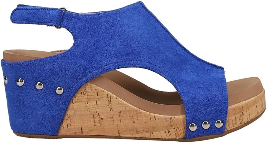 Corkys Carley Wedge Sandal - Electric Blue